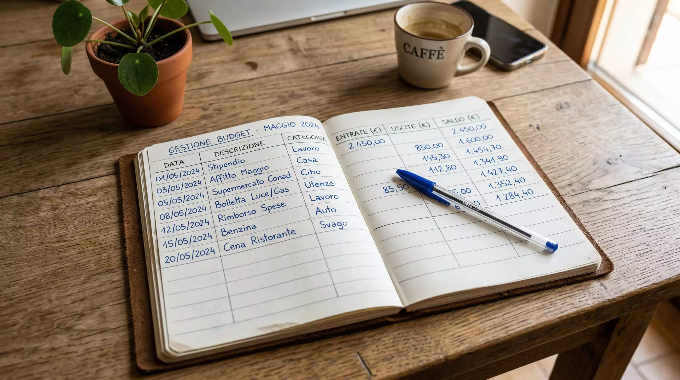 Notebook con appunti sulla gestione del bankroll